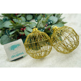 Set de 3 ornamente de brad, Vivimall, de tip Glob, Auriu, cu ø de 10 cm, din metal, cu finisaj sclipitor , cutie  10  cm adancime x 30  cm lungime x 10  cm inaltime - vivimall.ro