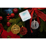 Set de 6 ornamente de brad, Vivimall, de tip Glob, Multicolor, cu ø de 6 cm, din metal, cu finisaj sclipitor , cutie  6  cm adancime x 34  cm lungime x 6  cm inaltime - vivimall.ro