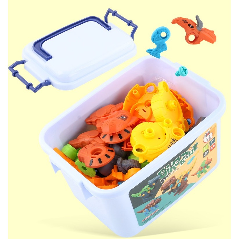 Set dinozauri de construit electric | SmartKidz - vivimall.ro