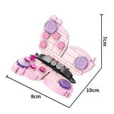 Set de Constructie, Flippy, Model Fluture, Lumea Insectelor Mini, 115 Piese, Model 3D, Jucarie Educativa STEM, +6 Ani, Plastic ABS, 11 x 7 x 7 cm, Roz - vivimall.ro