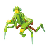 Set de Constructie, Flippy, Model Mantis, Lumea Insectelor Mini, 109 Piese, Model 3D, Jucarie Educativa STEM, +6 Ani, Plastic ABS, 11 x 7 x 7 cm, Verde Deschis - vivimall.ro