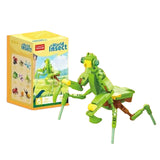 Set de Constructie, Flippy, Model Mantis, Lumea Insectelor Mini, 109 Piese, Model 3D, Jucarie Educativa STEM, +6 Ani, Plastic ABS, 11 x 7 x 7 cm, Verde Deschis - vivimall.ro