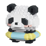 Set construcție Flippy Panda 180 piese, vedere de sus, culoare verde deschis, jucărie educativă