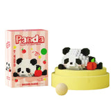 Set de Constructie, Flippy, Model Panda cu Mar, 148 Piese, Model 3D, Jucarie Educativa STEM, +6 Ani, Plastic ABS, 7.8 x 4.1 x 11.3 cm, Rosu - vivimall.ro