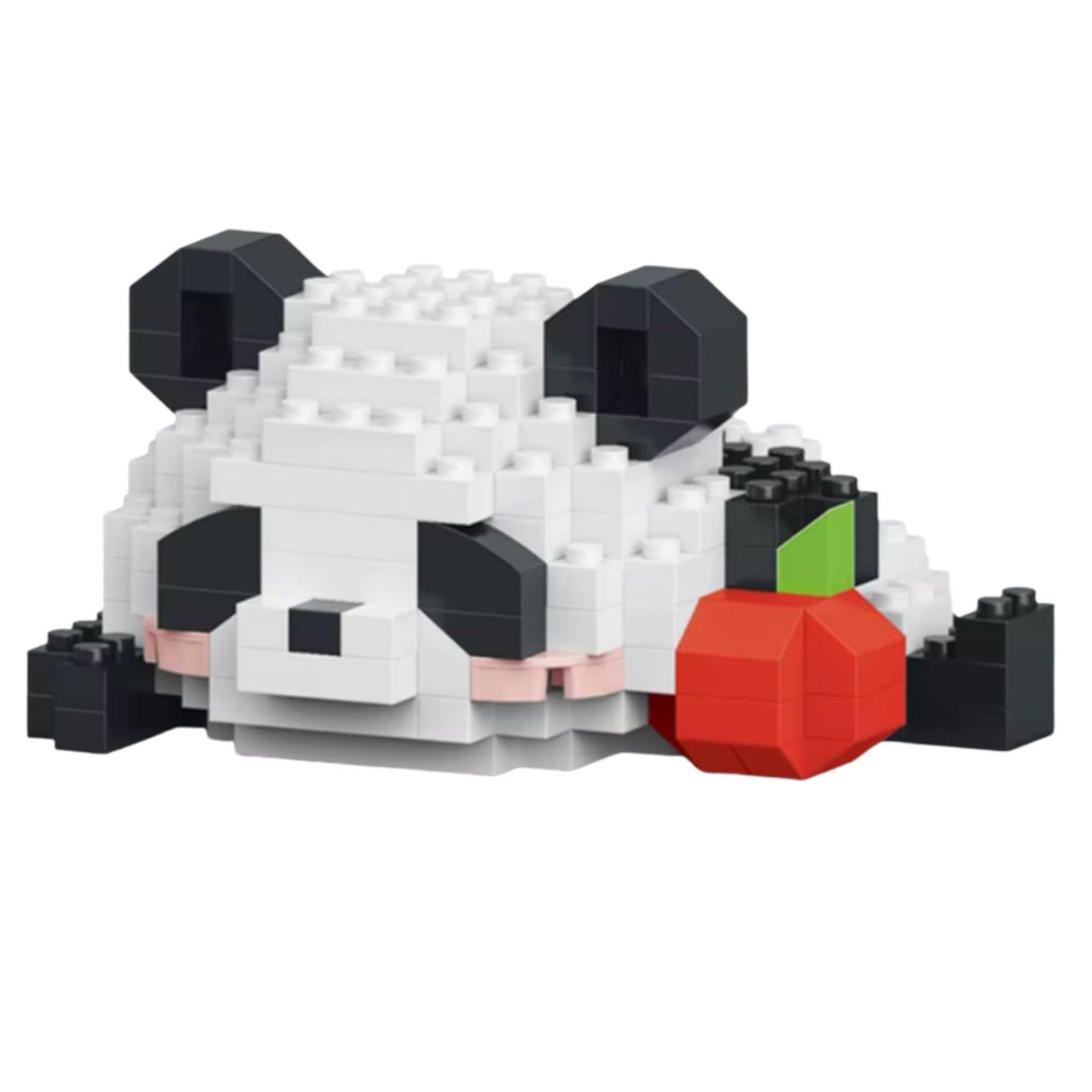 Set de Constructie, Flippy, Model Panda cu Mar, 148 Piese, Model 3D, Jucarie Educativa STEM, +6 Ani, Plastic ABS, 7.8 x 4.1 x 11.3 cm, Rosu - vivimall.ro