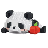 Set de Constructie, Flippy, Model Panda cu Mar, 148 Piese, Model 3D, Jucarie Educativa STEM, +6 Ani, Plastic ABS, 7.8 x 4.1 x 11.3 cm, Rosu - vivimall.ro