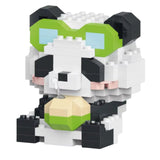 Model Panda cu Suc de Cocos Flippy complet asamblat, set construcție 168 piese, perspectivă 3/4