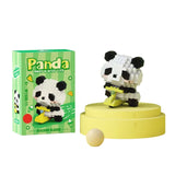 Set de Constructie, Flippy, Model Panda pe Bicicleta, 172 Piese, Model 3D, Jucarie Educativa STEM, +6 Ani, Plastic ABS, 7.8 x 4.1 x 11.3 cm, Verde Inchis - vivimall.ro