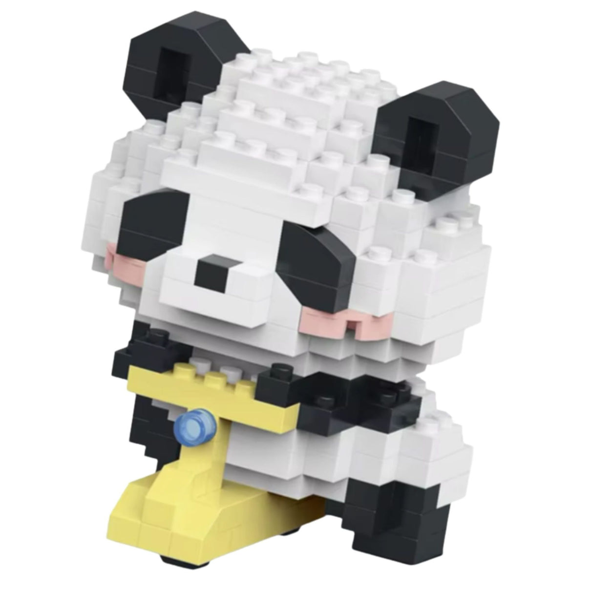 Set de Constructie, Flippy, Model Panda pe Bicicleta, 172 Piese, Model 3D, Jucarie Educativa STEM, +6 Ani, Plastic ABS, 7.8 x 4.1 x 11.3 cm, Verde Inchis - vivimall.ro