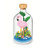 Set de Construit in Sticla, Flippy, 485 Piese, din Plastic, +14 Ani, 10 x 19.6 cm, Model Flamingo, Multicolor - vivimall.ro