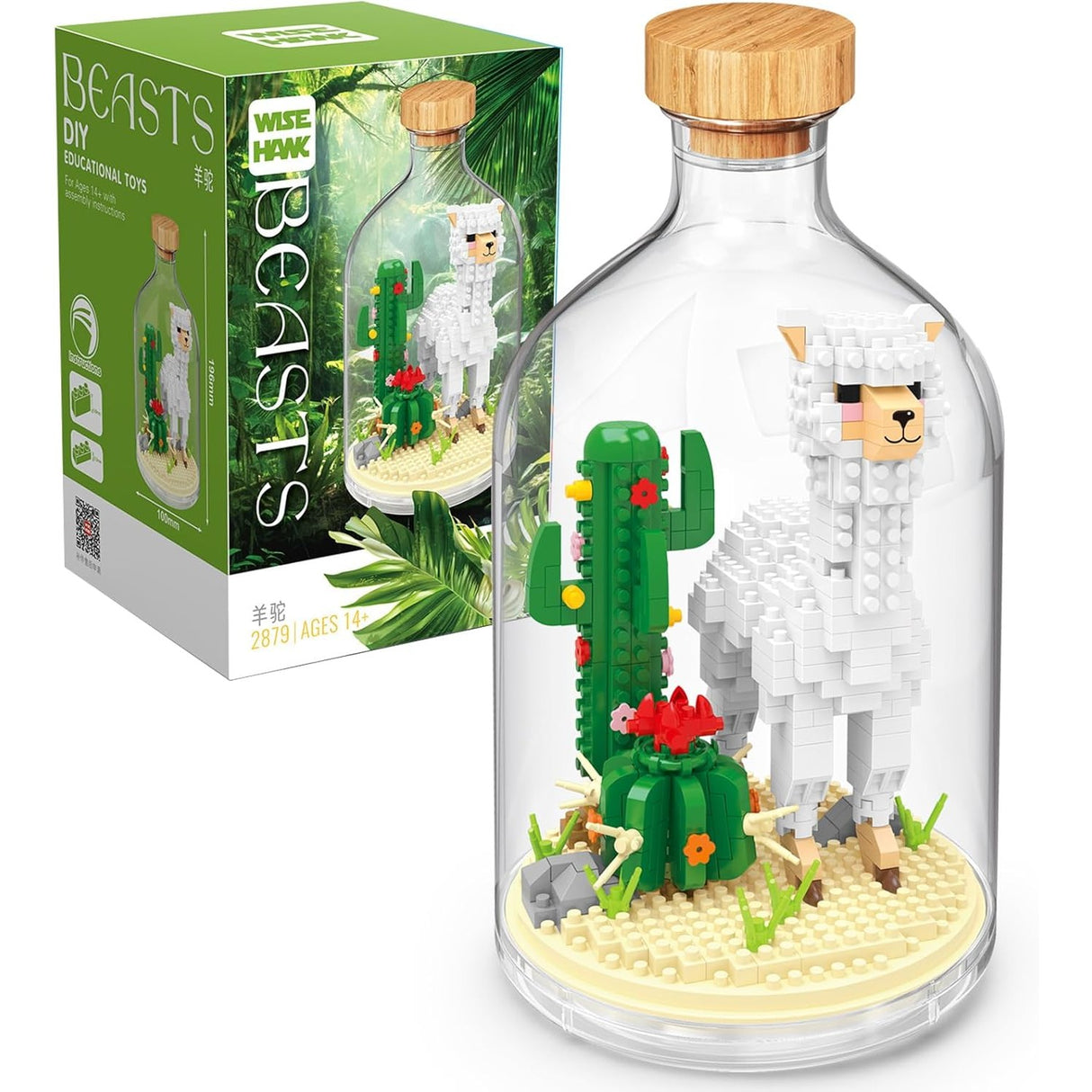Set de Construit in Sticla, Flippy, 543 Piese, din Plastic, +14 Ani, 10 x 19.6 cm, Model Alpaca, Multicolor - vivimall.ro