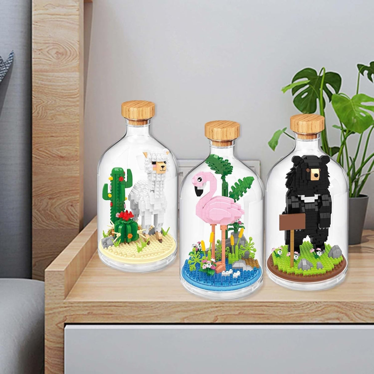 Set de Construit in Sticla, Flippy, 543 Piese, din Plastic, +14 Ani, 10 x 19.6 cm, Model Alpaca, Multicolor - vivimall.ro