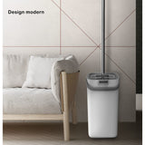 Set de curatenie Vivimall, mop si galeata, galeata 5.7 l, 4 rezerve microfibra incluse, design modern, pentru interior, material plastic, peri sintetici, plat, cu storcere, alb - vivimall.ro