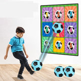 Set de Fotbal Vivimall, Joc Recreativ Pentru Copii, Minge cu Scai, Plansa din Material textil, 150 x 150 cm, Model Trofeu, Multicolor - vivimall.ro