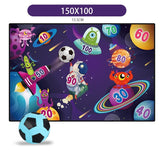 Set de Fotbal Vivimall, Joc Recreativ pentru Copii, Model Extraterestrii, Minge cu scai, Poarta din Material Textil, 150 x 100 cm - vivimall.ro