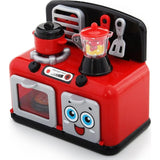 Set de joaca mini bucatarie, aparate de uz casnic mici, 6 piese, pentru copii, rosu - vivimall.ro