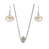 Комплект колие и обеци от стерлингово сребро 925 с елементи Swarovski