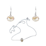 Комплект колие и обеци от стерлингово сребро 925 с елементи Swarovski
