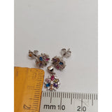 Сребърна снежинка 925 с цветни камъни, Jolie Silver, 2.1G