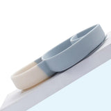 Set diversificare bebelusi Vivimall, din silicon, 18 x 19.5 cm, 1 farfurie compartimentata in formade ciuperca, lingurita si furculita, pai, perie pai, fara alergeni, ventuza fixare,  forma creativa,  albastru - vivimall.ro