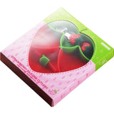 Set diversificare bebelusi Vivimall, din silicon, 19 x 18 cm, 1 farfurie compartimentata in forma de capsuna, lingurita si furculita, pai, perie pai, fara alergeni, ventuza fixare,  forma creativa,  rosu - vivimall.ro