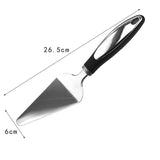 Feliator si Lopatica pentru Pizza, Vivimall, set din 2 ustensile, Otel Inoxidabil, Maner Antiderapant, 26.5 x 8 x 3 cm, Negru - vivimall.ro