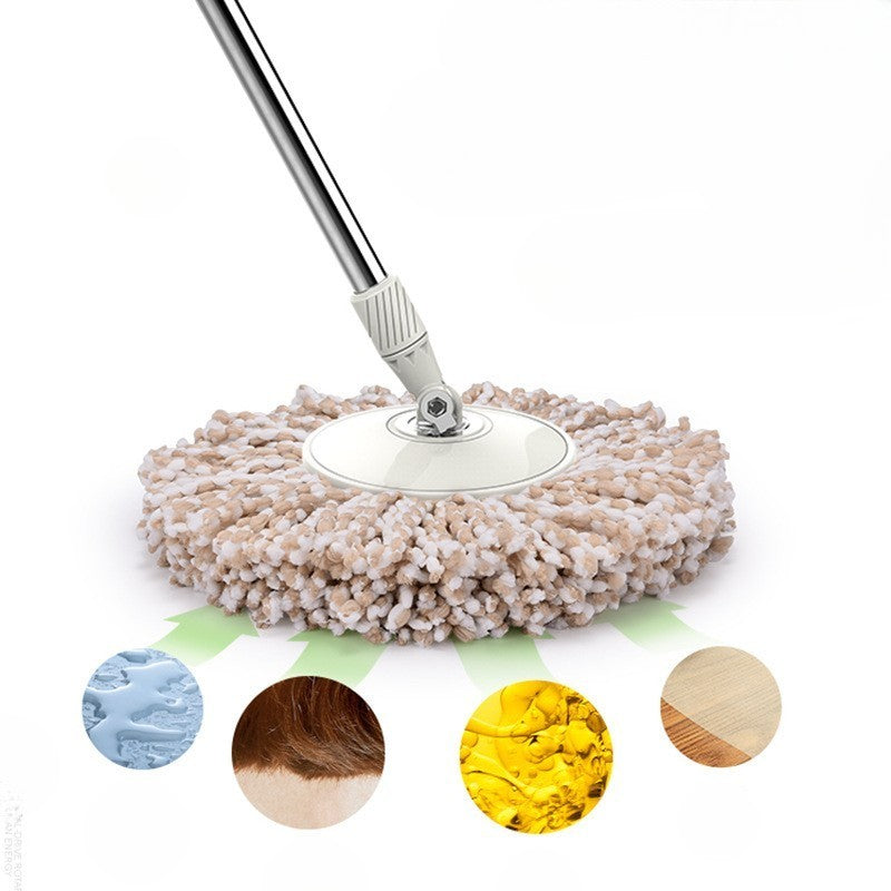 Set Galeata Si Mop Rotativ 360°, Cu Dubla Actiune Centrifuga, Pentru Uz Casnic, Maner Din Otel Inoxidabil Telescopic, 2 Capte Din Bumbac, Resigilat - vivimall.ro