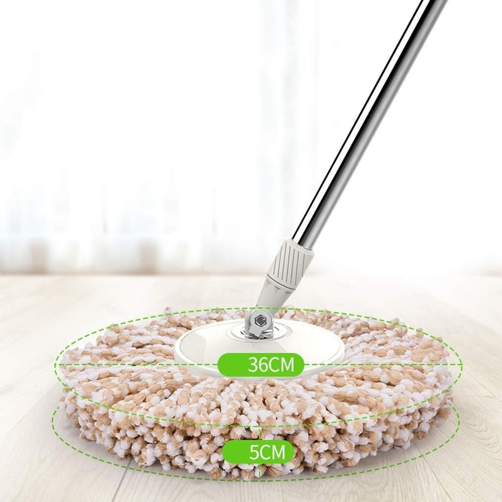 Set Galeata Si Mop Rotativ 360°, Cu Dubla Actiune Centrifuga, Pentru Uz Casnic, Maner Din Otel Inoxidabil Telescopic, 2 Capte Din Bumbac, Resigilat - vivimall.ro