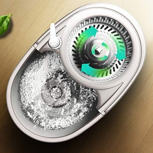 Set Galeata Si Mop Rotativ 360°, Cu Dubla Actiune Centrifuga, Pentru Uz Casnic, Maner Din Otel Inoxidabil Telescopic, 2 Capte Din Bumbac, Resigilat - vivimall.ro