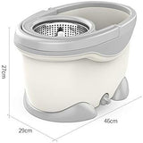 Set Galeata Si Mop Rotativ 360°, Cu Dubla Actiune Centrifuga, Pentru Uz Casnic, Maner Din Otel Inoxidabil Telescopic, 2 Capte Din Bumbac, Resigilat - vivimall.ro