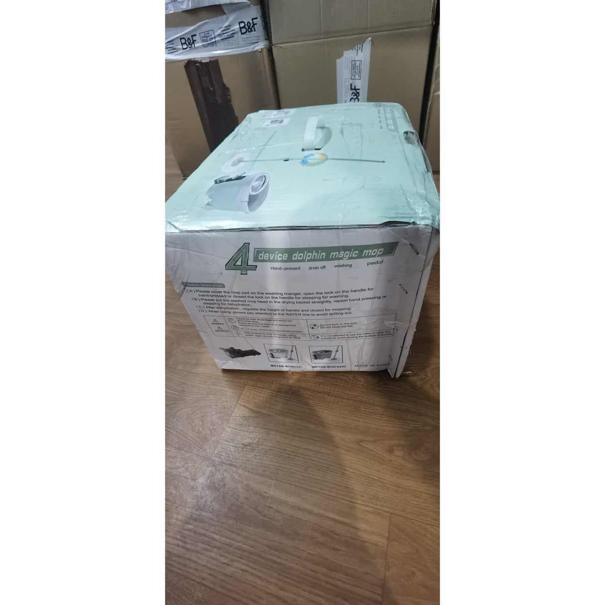 Set Galeata Si Mop Rotativ 360°, Cu Dubla Actiune Centrifuga, Pentru Uz Casnic, Maner Din Otel Inoxidabil Telescopic, 2 Capte Din Bumbac, Resigilat - vivimall.ro