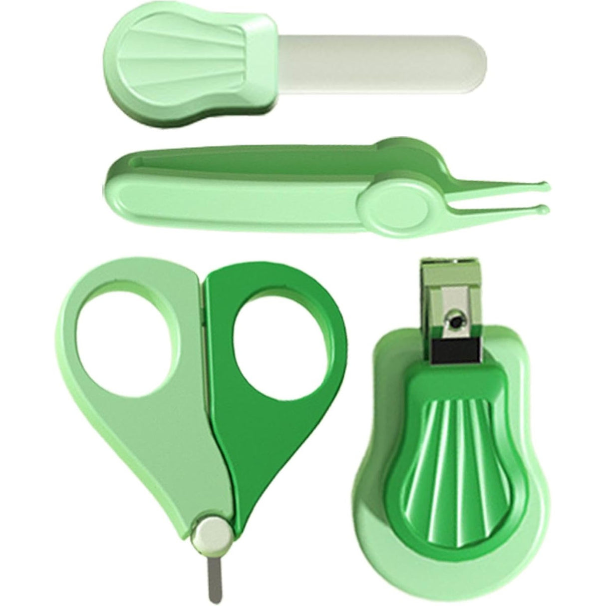 Set Ingrijire Unghii pentru Bebelusi, Vivimall, Cutie de Depozitare in Forma de Ursulet, 10 x 9.5 cm, Verde - vivimall.ro