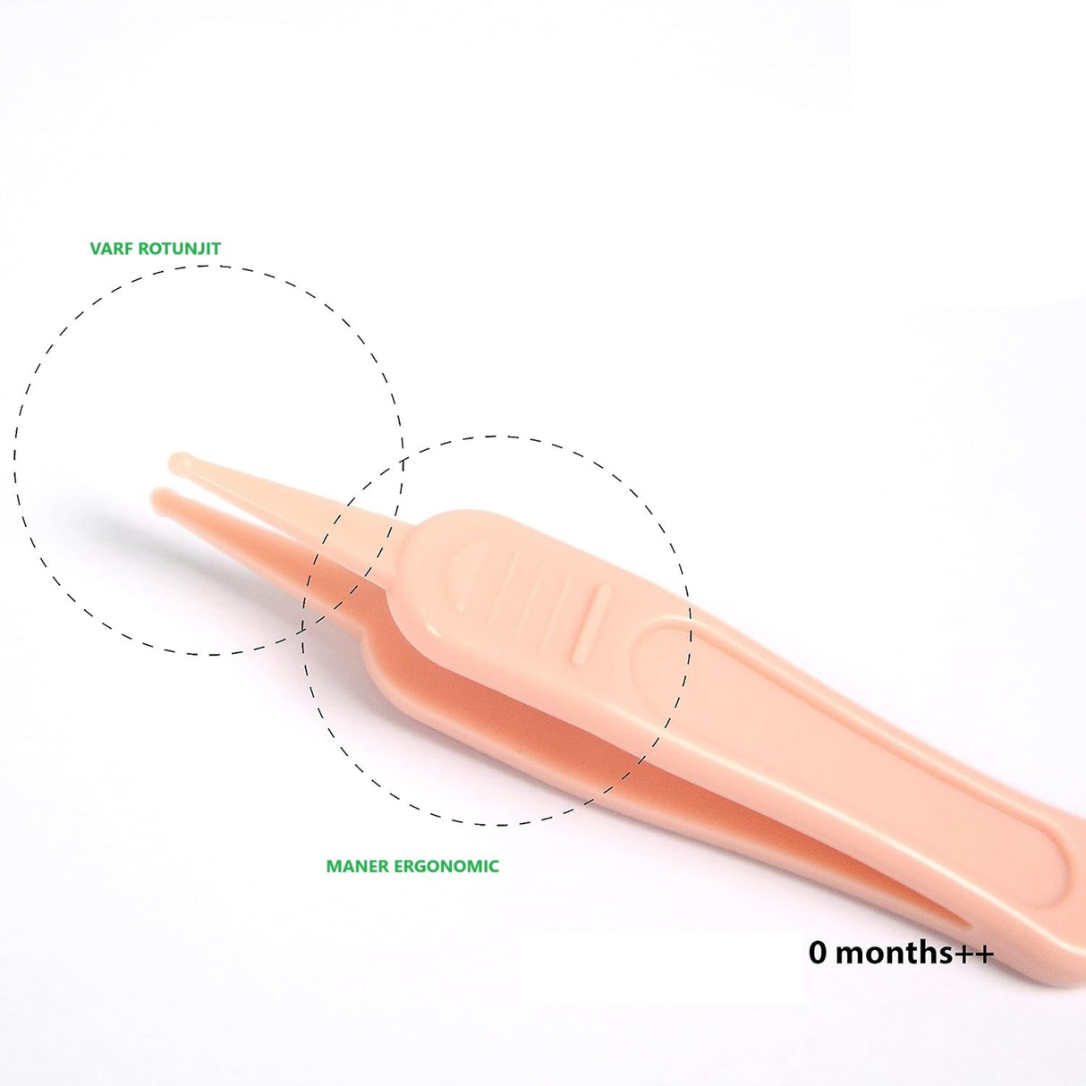 Set 4in1 de Ingrijire Unghii pentru Bebelusi, Vivimall, Cutie de Depozitare Transparenta, 0-6 Ani, 13.6x8x2 cm, Roz - vivimall.ro