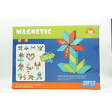 Set inteligent de constructie cu piese magnetice, 26 piese, +3 ani, multicolor - vivimall.ro