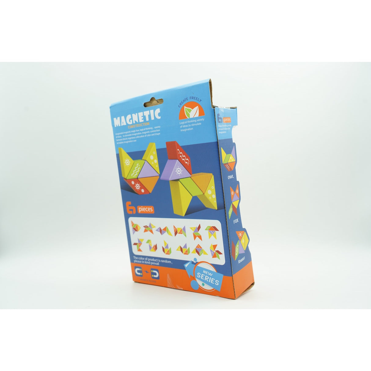 Set inteligent de constructie cu piese magnetice, Vivimall, 6 piese, pentru copii, +3 ani, multicolor - vivimall.ro