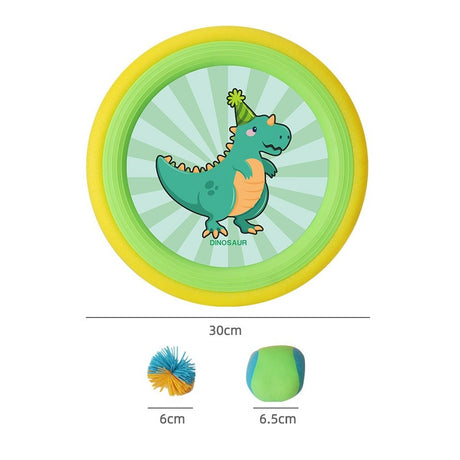 Set Interactiv Frisbee, Fippy, pentru Copii, 2 Palete Elastice, Diametru 30 cm, 4 Mingi, + 3 Ani, Design Animat, Multicolor - vivimall.ro