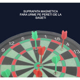 Set Joc Darts Flippy, 4 Sageti Incluse, Magnetic, Dimensiuni 28.6 x 28.6 cm, Design clasic, model 2, Multicolor - vivimall.ro