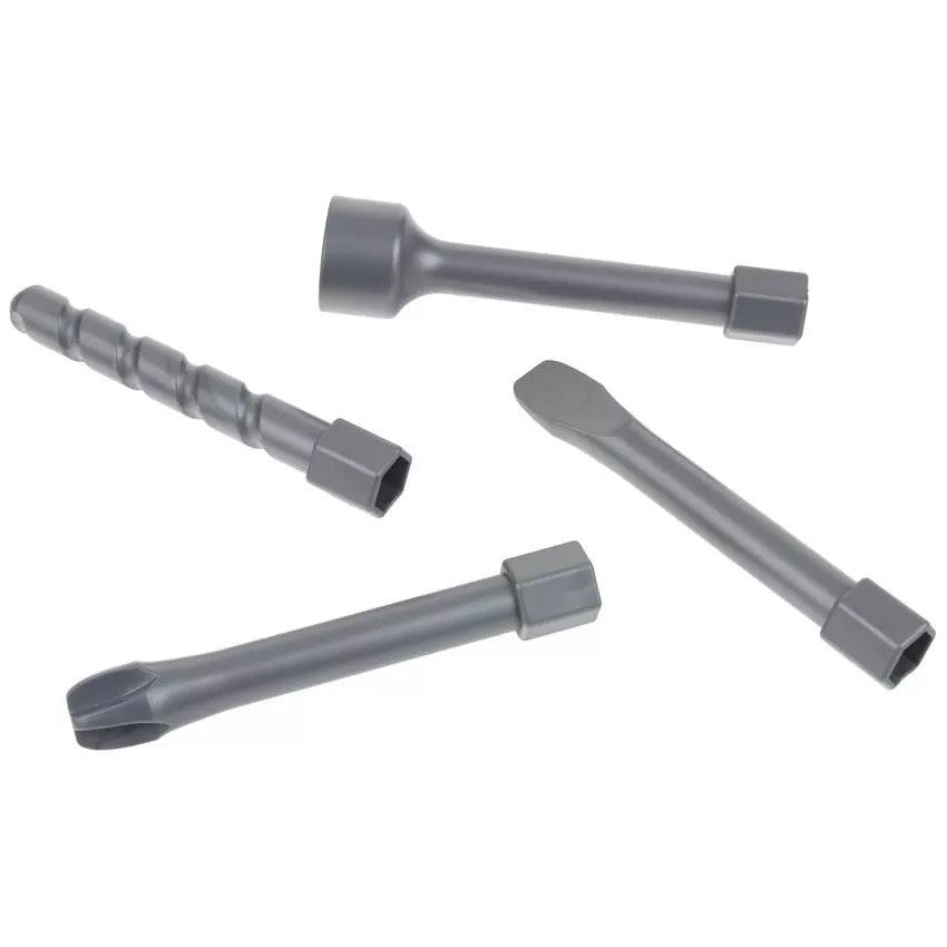 Set Jucarie pentru Copii Bormasina, Vivimall, Accesorii Incluse, 4 Capete de Schimb, Material Plastic, Interactiv, Distractiv, 21.5x17.5x6 cm, Portocaliu - vivimall.ro