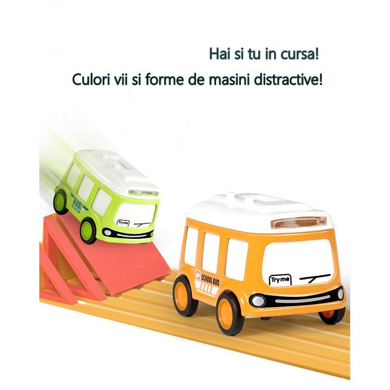 Set masini ceas colorate copii | RaceTime - vivimall.ro