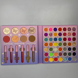 Комплект грим, палитра Kevin&amp;Coco с 53 сенки за очи, хайлайтър, коректор и червила