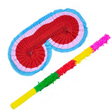 Set Masca BLINDFOLD cu Bat pentru Pinata, Flippy, Accesorii pentru Pinata, din Hartie Carton, Multicolor - vivimall.ro