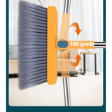 Set Matura si Faras cu Coada Detasabila, Vivimall, cu Dinti de Pieptene pentru Curatare Matura, rotativ, pliabil, Otel inoxidabil si Polipropilena, portocaliu, Resigilat - vivimall.ro