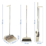 Set matura si faras cu coada, Vivimall, Pentru uz casnic, Plastic/Otel, Maro/Bej, Depozitare verticala, 26x25.5x83 cm, Resigilat - vivimall.ro