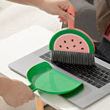 Set Mini Matura si Faras, Vivimall, LITTLE CLEANER, Uz Casnic, pentru Birou, Bucatarie, Casa, Model Pepene Verde, 23 x 18 cm Roz-Verde - vivimall.ro