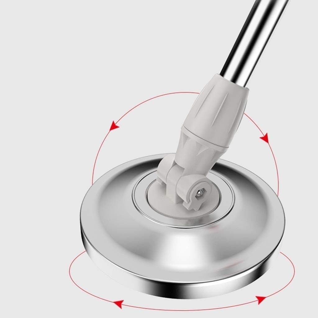 Set mop rotativ cu galeata Vivimall, material plastic si microfibra, rezistent, cu dop scurgere, vas detasabil, pentru interior, capacitate 8 l, negru/rosu, Resigilat - vivimall.ro