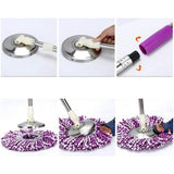 Set Mop Rotativ Cu Galeata Material Plastic Si Microfibra, Rezistent, Cu Dop Scurgere, Vas Detasabil, Pentru Interior, Capacitate 8 L, /Rosu, Resigilat - vivimall.ro