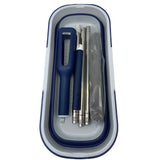 Set Mop Telescopic cu Galeata Pliabila, Vivimall, Albastru, 32 cm, Maner Reglabil 140 cm, Sistem de Stoarcere Eficient - vivimall.ro