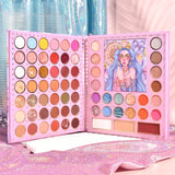 Trusa de Machiaj, KEVIN & COCO, Easter Style Blue, 69 culori, 20 x 22.5 cm - vivimall.ro