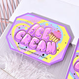 Paleta de Machiaj, KEVIN & COCO, Violet Ice Cream, Fard de Pleoape, 22 culori, 19 x 13.7 x 1.3 cm - vivimall.ro