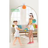 Set Palete pentru Tenis de Masa, Vivimall, pentru Copii, Accesoriu de Agatat Inclus, 2 Mingi, Design Animat, Albastru - vivimall.ro